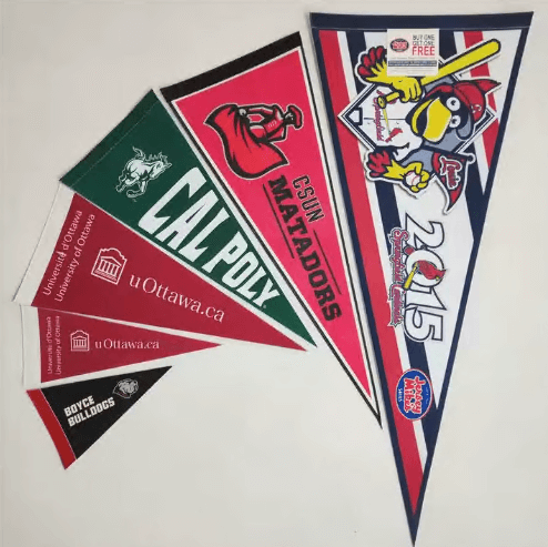 Size reference for custom baseball pennants