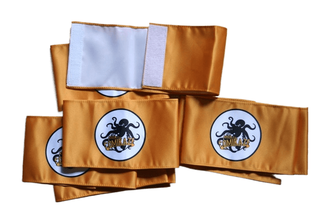 Custom armbands for corporate events, school teams, and group activities — fully personalized with your logo or design