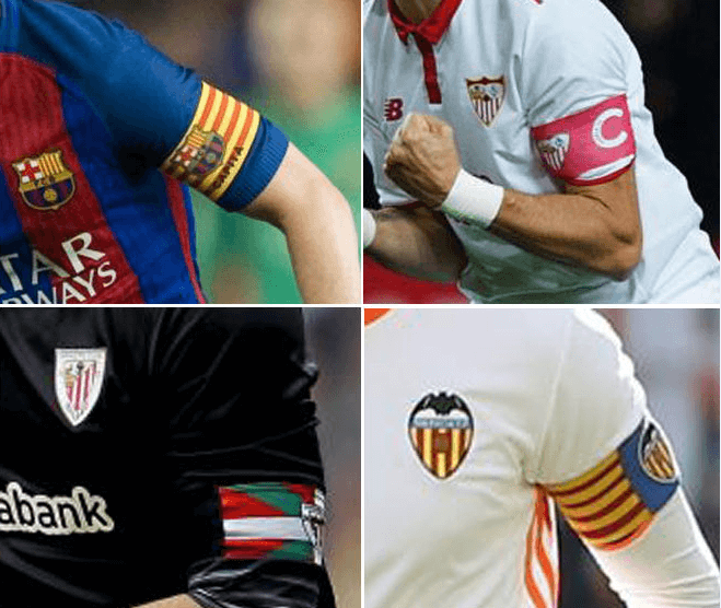Multiple soccer teams using custom armbands with logos and names — perfect for tournaments