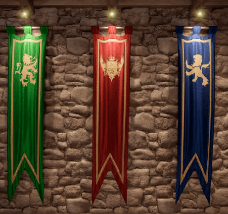 Custom wedding banner with lion and unicorn – ideal for royal-themed ceremonies