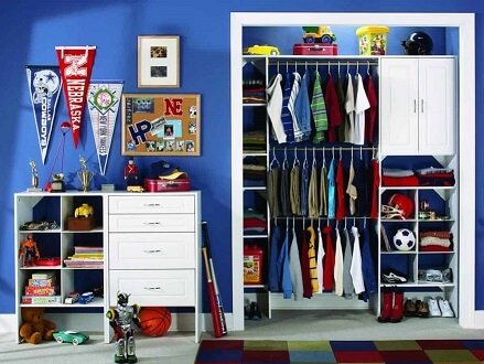 Personalized felt pennants hanging on a dorm room wall as vintage decor