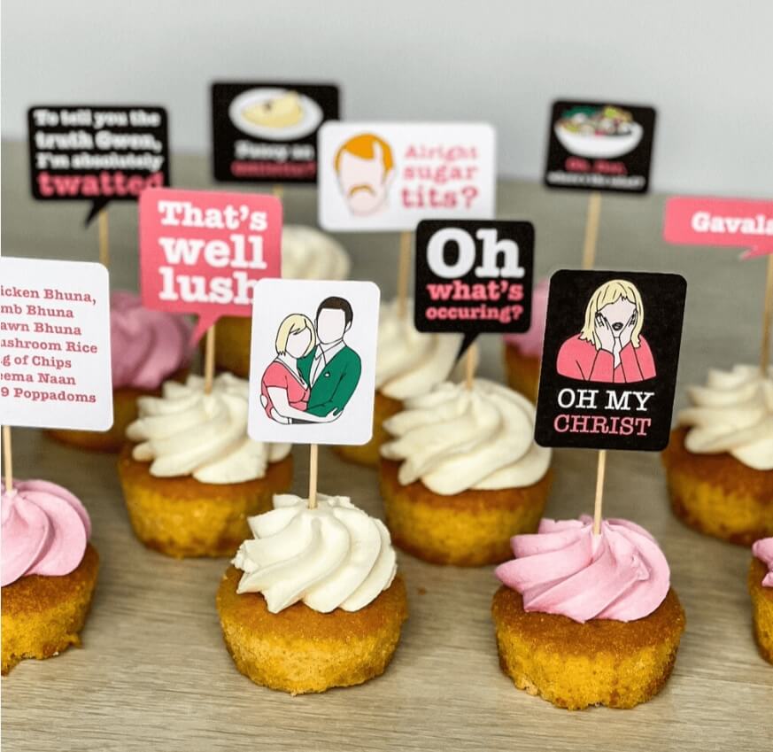 Custom flag toothpicks for weddings and special events